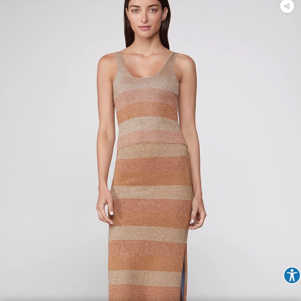 Herve Leger Double Faced Lurex Tank